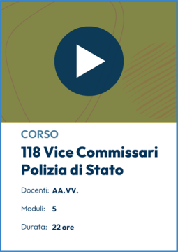 Corso Online per il Concorso 118 Vice Commissari della Polizia di Stato 2024 + Ebook Omaggio