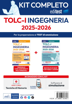 TOLC-I 2025:  Kit completo per il test di Ingegneria