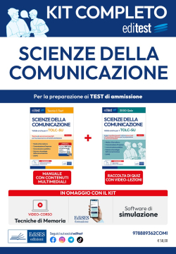 Kit Test Scienze della Comunicazione - TOLC-SU