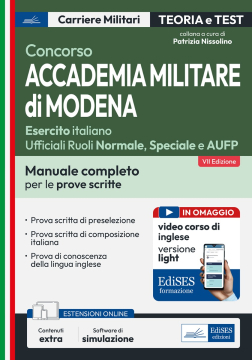Concorso Accademia Militare di Modena - Teoria e test per le prove scritte