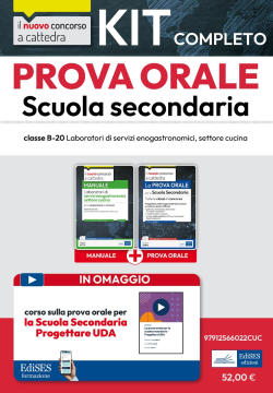 Kit prova orale Laboratori di servizi enogastronomici, settore cucina