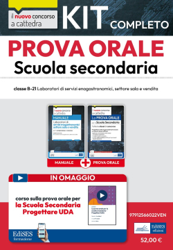 Kit prova orale Laboratori di servizi enogastronomici, settore sala e vendita