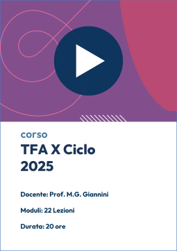 Videocorso online completo per il concorso TFA Sostegno X Ciclo