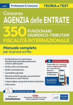 Concorso Agenzia delle Entrate 350 Funzionari fiscalità internazionale