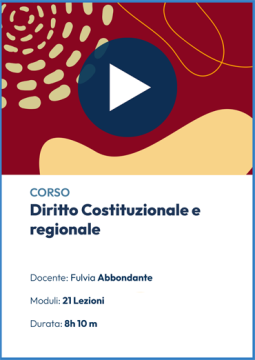 Videocorso online di Diritto Costituzionale