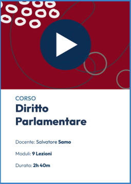 Videocorso online di Diritto parlamentare