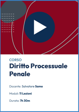 Videocorso online di Diritto processuale penale