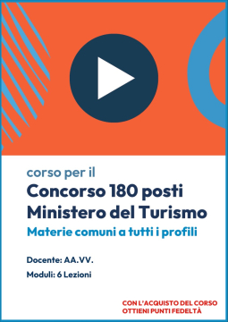 Videocorso online Ministero del Turismo - Prova Preselettiva