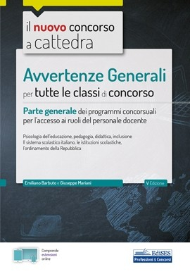 Avvertenze Generali per tutte le classi di concorso - Edizione 2020 Avvertenze Generali per tutte le classi di concorso - Edizione 2020